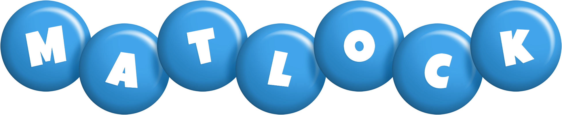 Matlock candy-blue logo