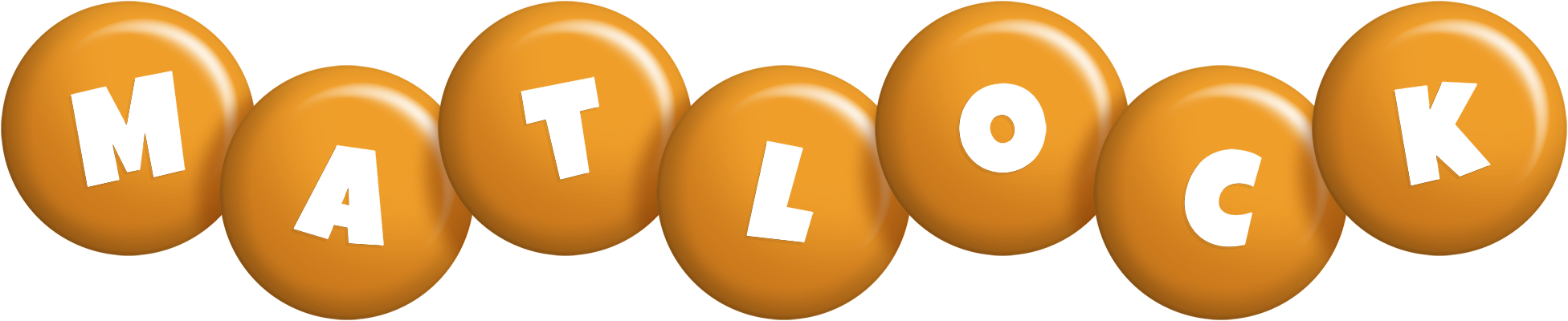 Matlock candy-orange logo