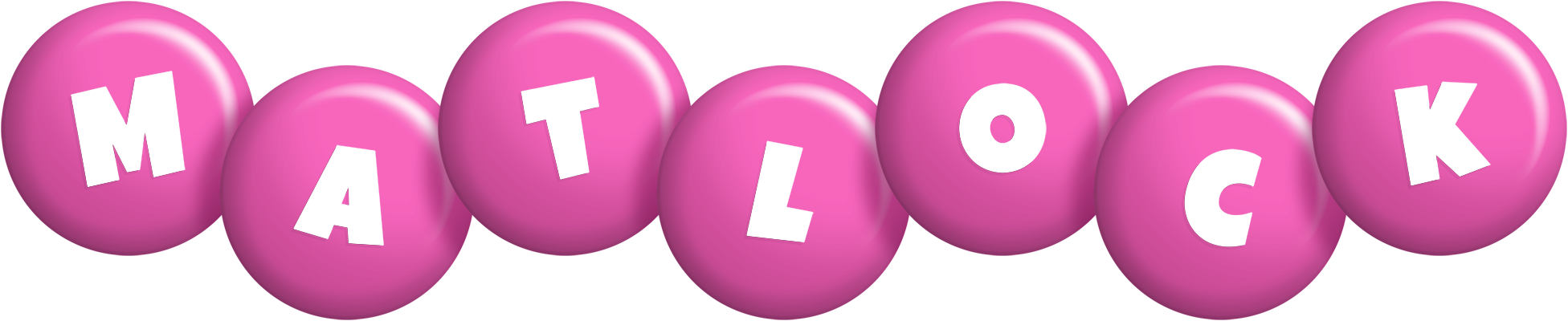Matlock candy-pink logo