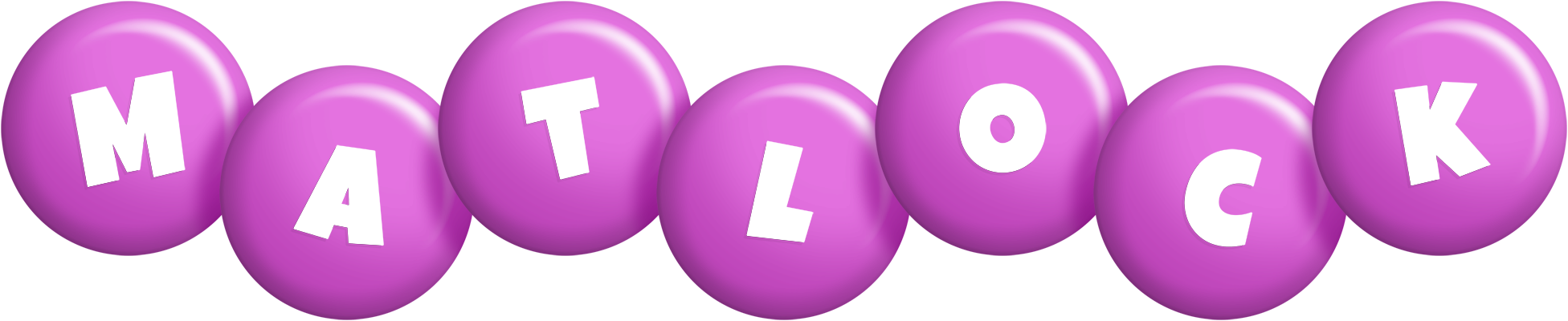 Matlock candy-purple logo