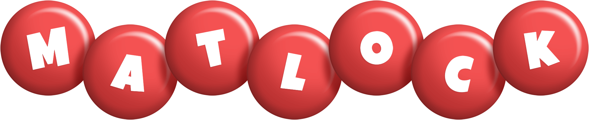 Matlock candy-red logo