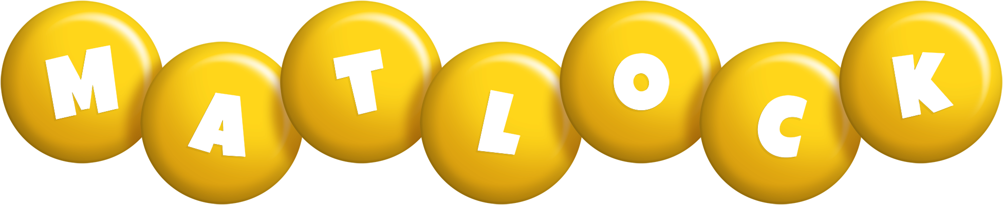 Matlock candy-yellow logo