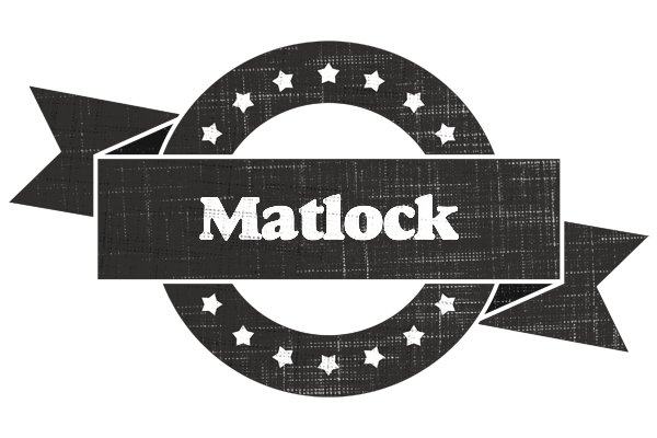 Matlock grunge logo