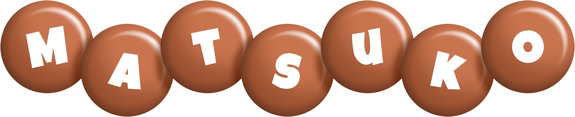 Matsuko candy-brown logo