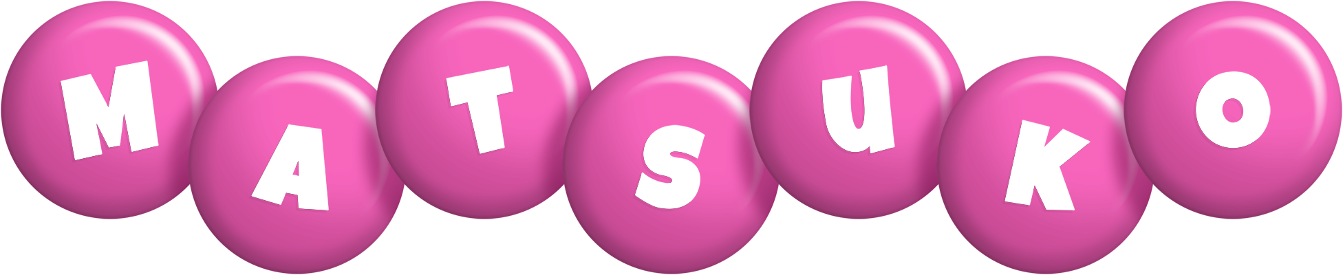 Matsuko candy-pink logo