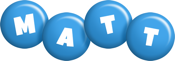 Matt candy-blue logo
