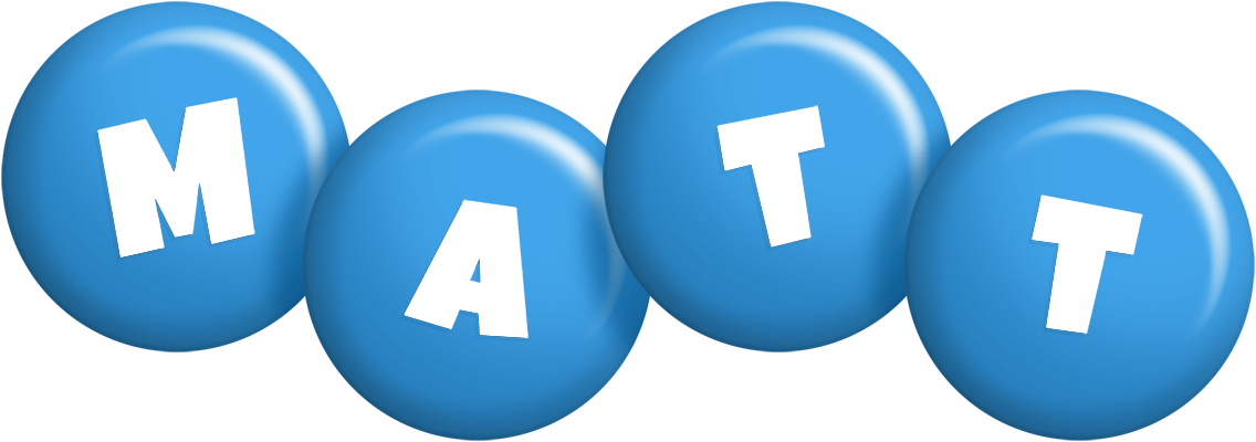 Matt candy-blue logo