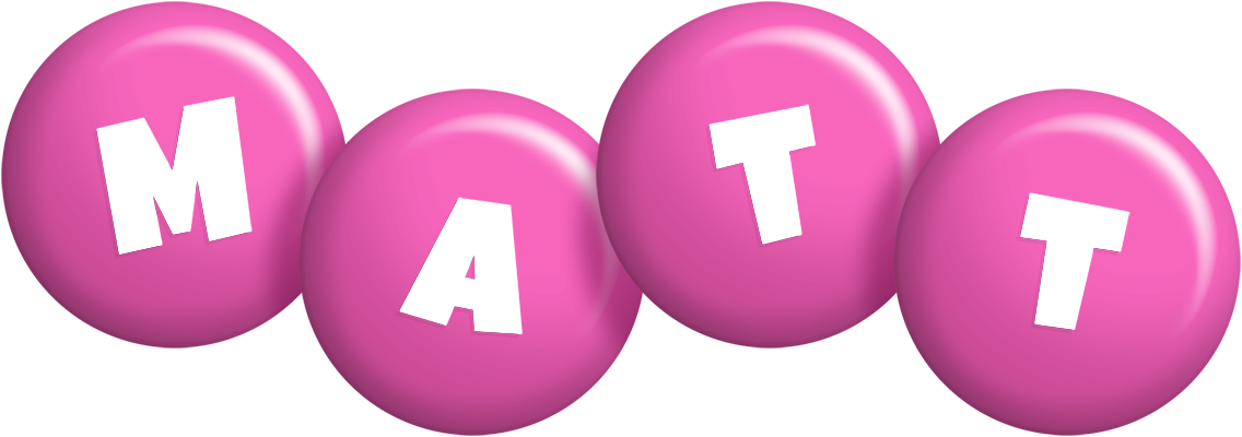 Matt candy-pink logo