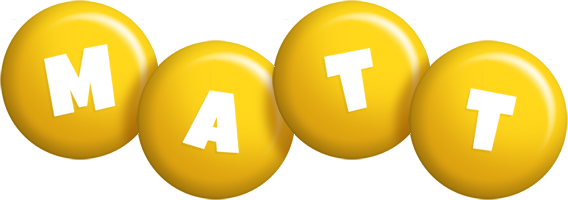Matt candy-yellow logo