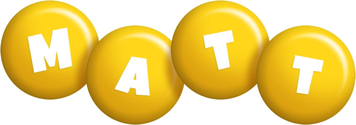 Matt candy-yellow logo