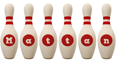 Mattan bowling-pin logo