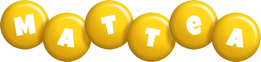 Mattea candy-yellow logo