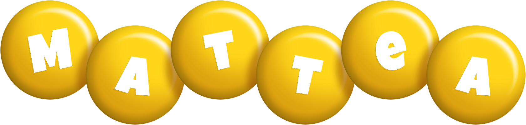 Mattea candy-yellow logo
