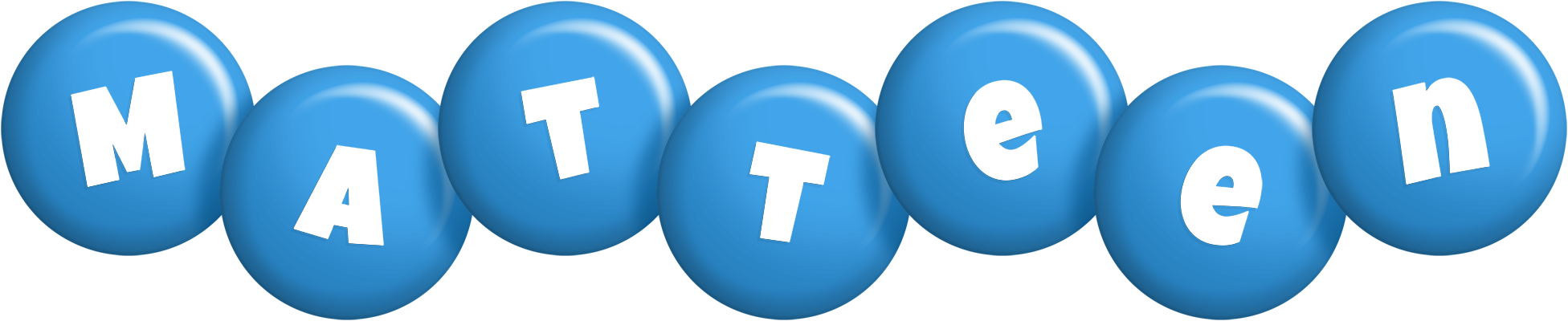 Matteen candy-blue logo