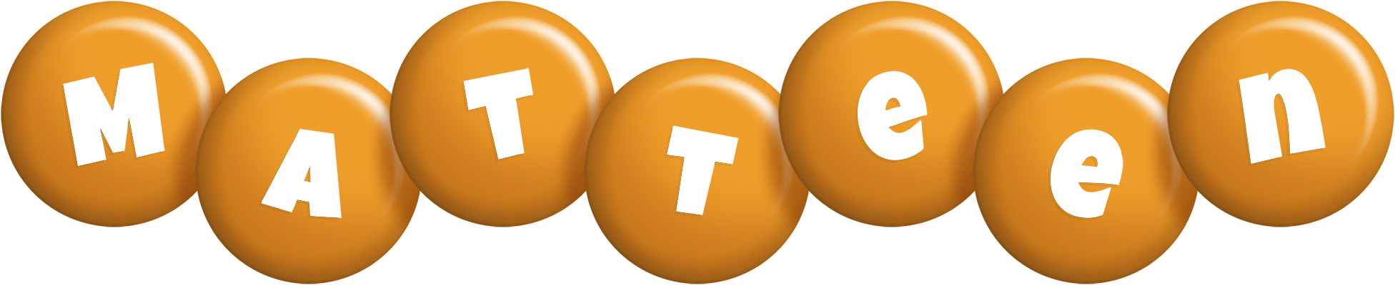 Matteen candy-orange logo