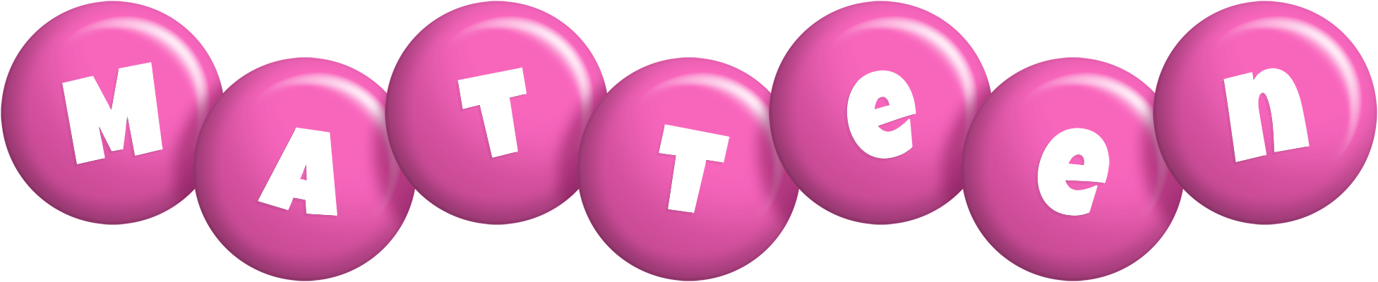 Matteen candy-pink logo