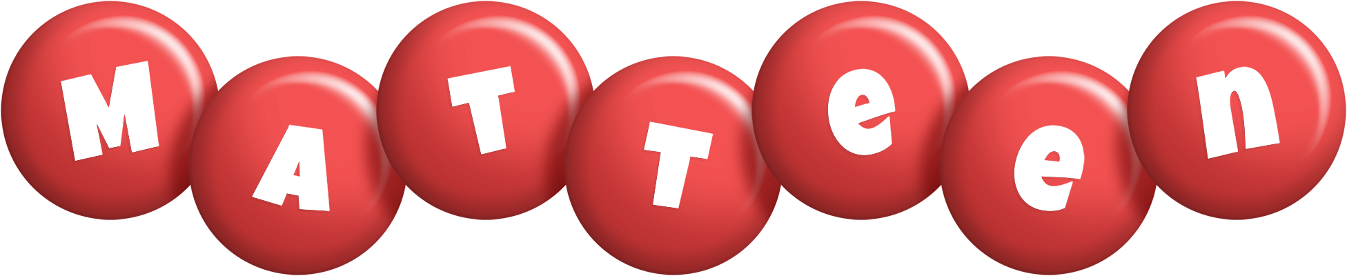 Matteen candy-red logo