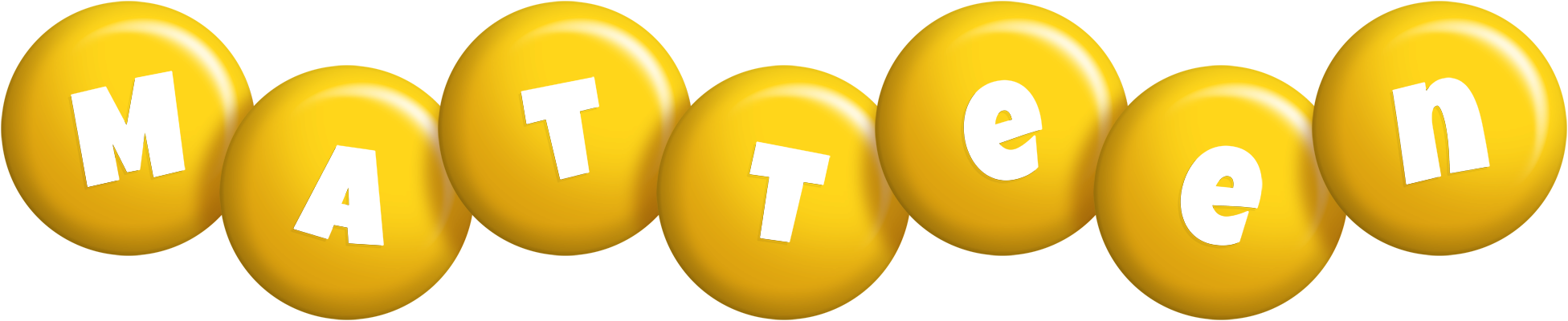 Matteen candy-yellow logo