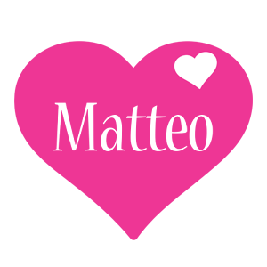 Matteo love-heart logo