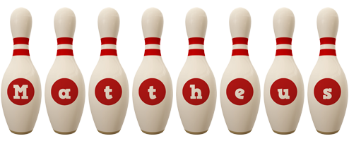 Mattheus bowling-pin logo