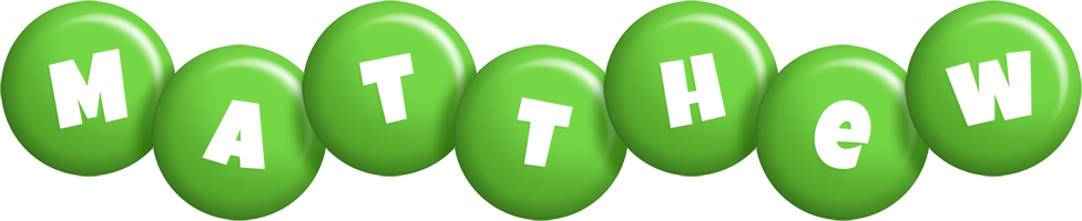 Matthew candy-green logo