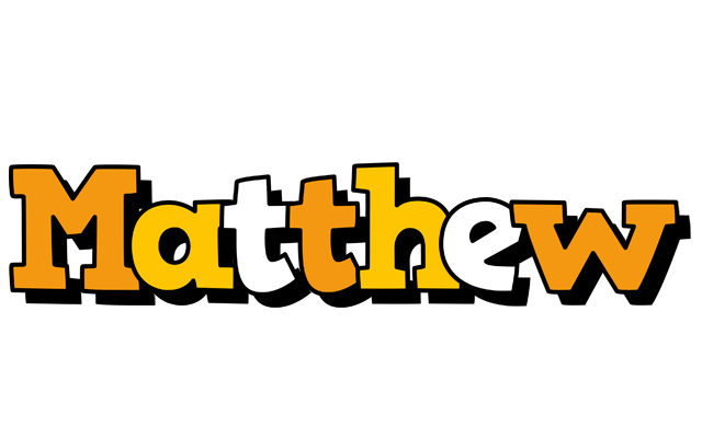 Matthew cartoon logo