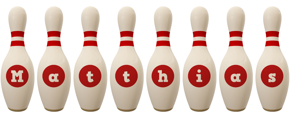 Matthias bowling-pin logo