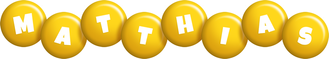 Matthias candy-yellow logo