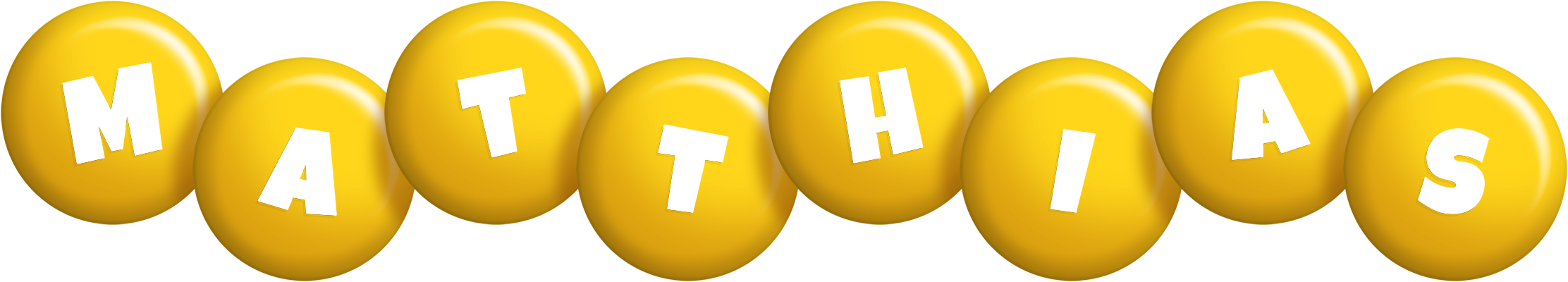 Matthias candy-yellow logo