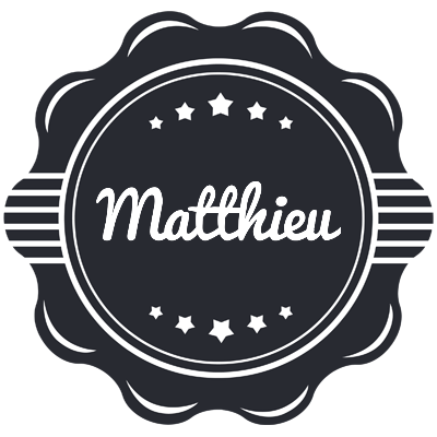 Matthieu badge logo