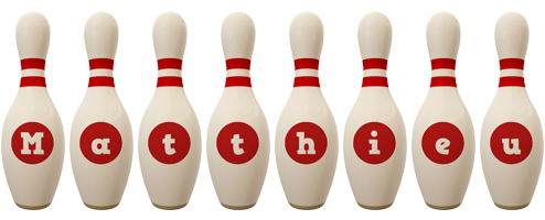 Matthieu bowling-pin logo