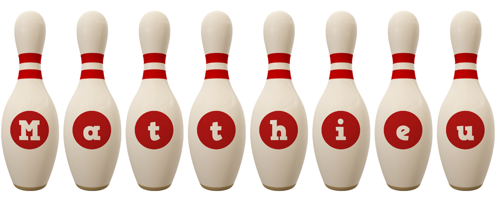 Matthieu bowling-pin logo