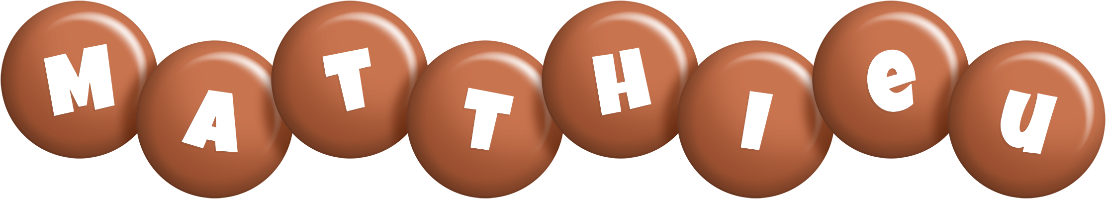 Matthieu candy-brown logo