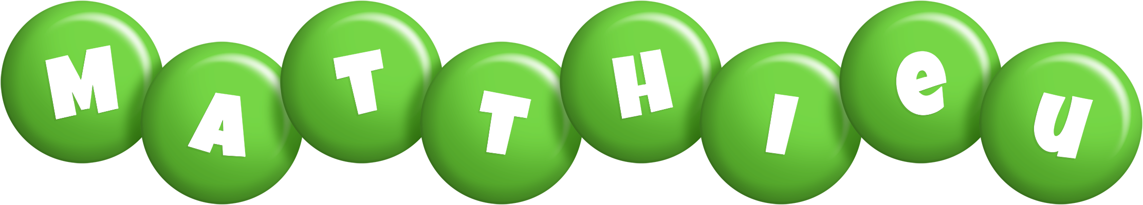 Matthieu candy-green logo