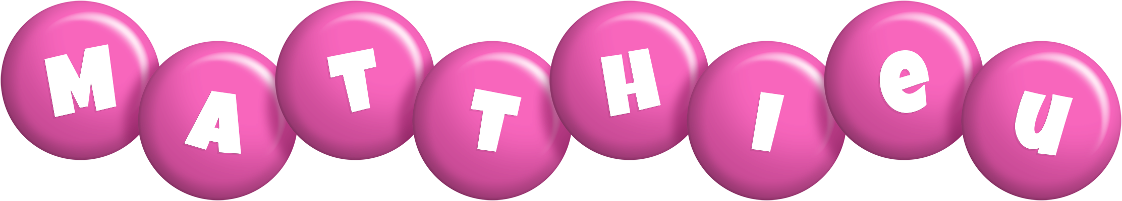 Matthieu candy-pink logo