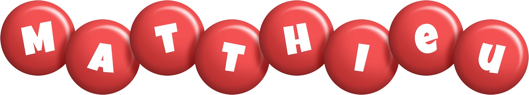 Matthieu candy-red logo
