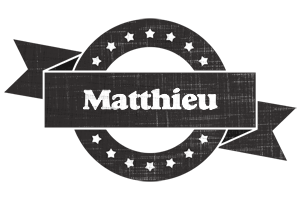 Matthieu grunge logo