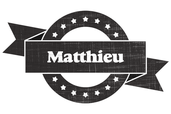 Matthieu grunge logo