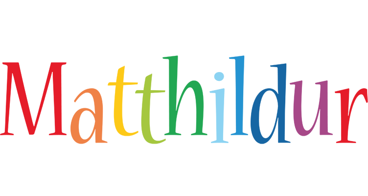 Matthildur birthday logo