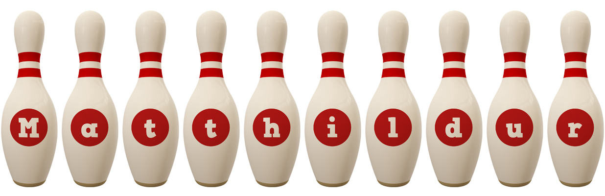 Matthildur bowling-pin logo