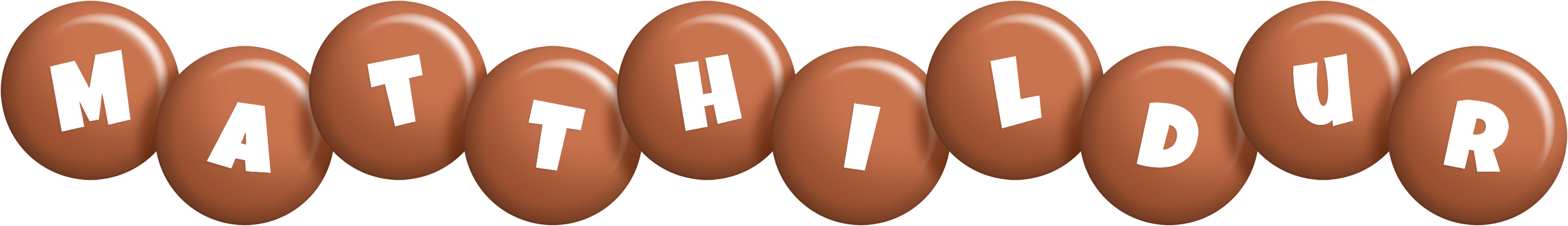 Matthildur candy-brown logo