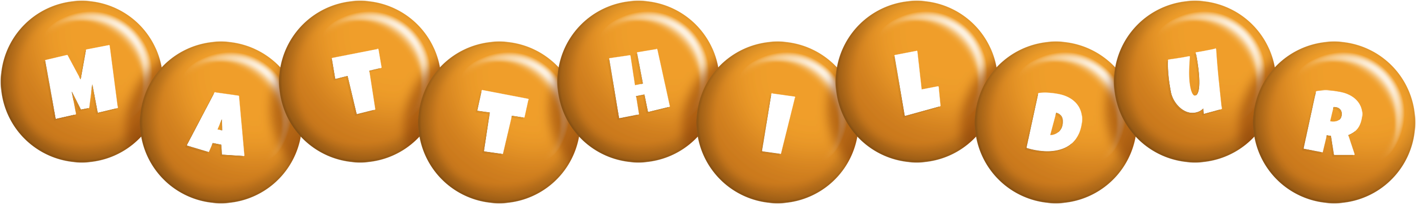Matthildur candy-orange logo