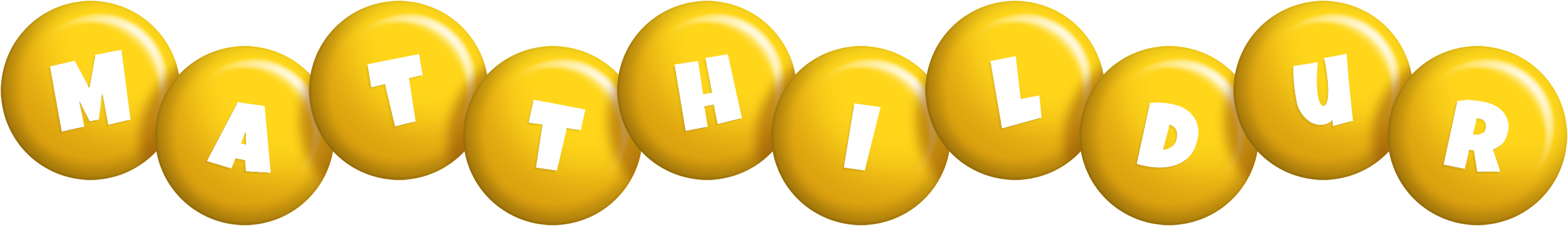 Matthildur candy-yellow logo