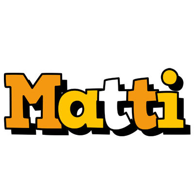 Matti cartoon logo