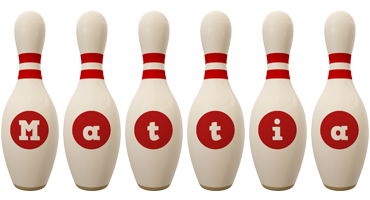 Mattia bowling-pin logo