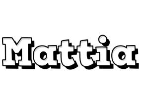 Mattia snowing logo