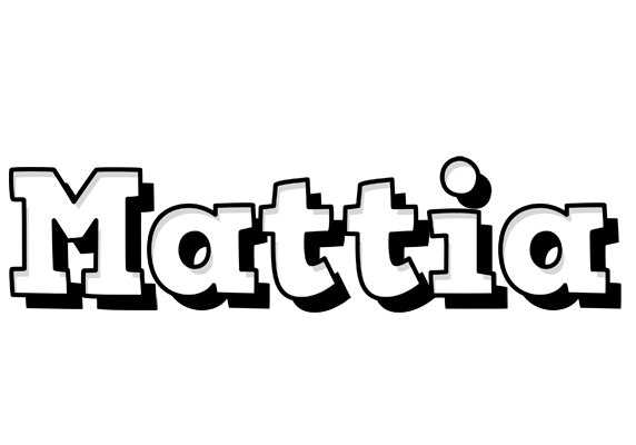 Mattia snowing logo