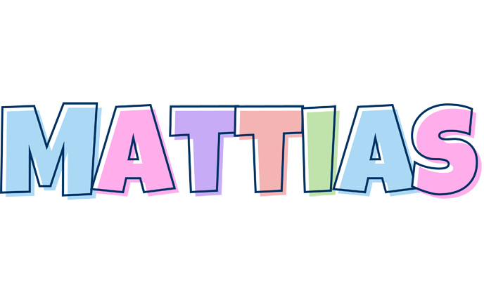 Mattias pastel logo