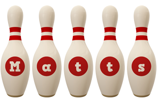 Matts bowling-pin logo