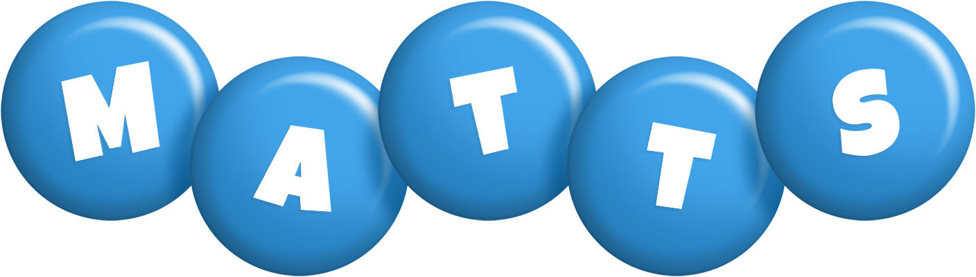 Matts candy-blue logo